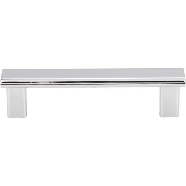 96 Mm Center-to-Center Polished Chrome Square Park Cabinet Pull
